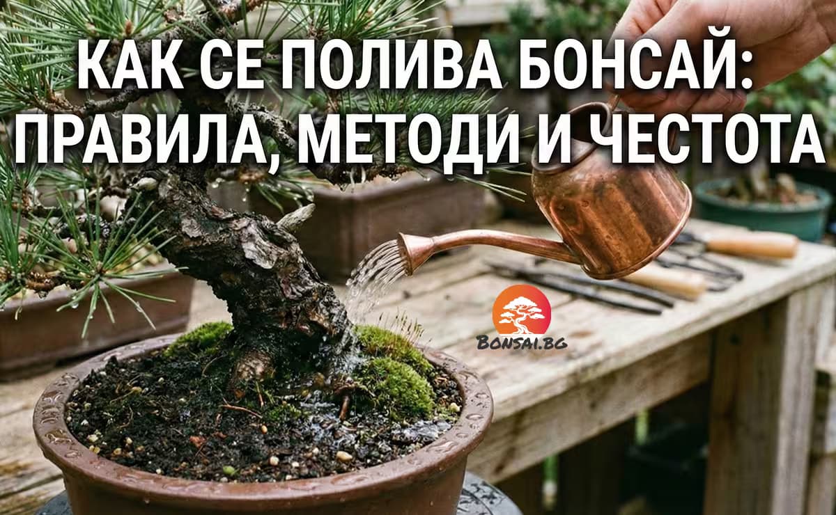 Как се полива бонсай