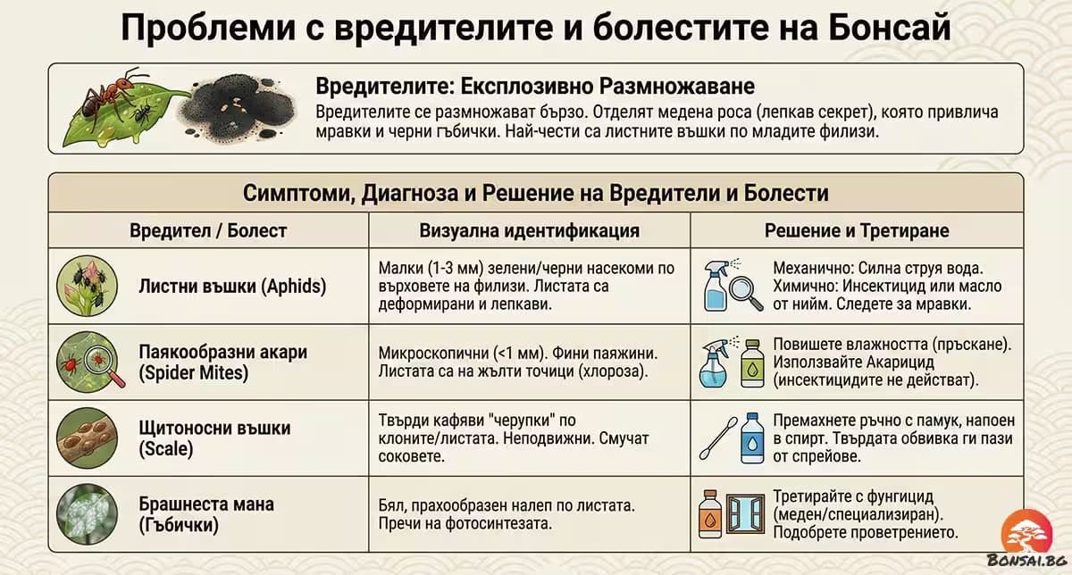 Бонсай болести и вредители