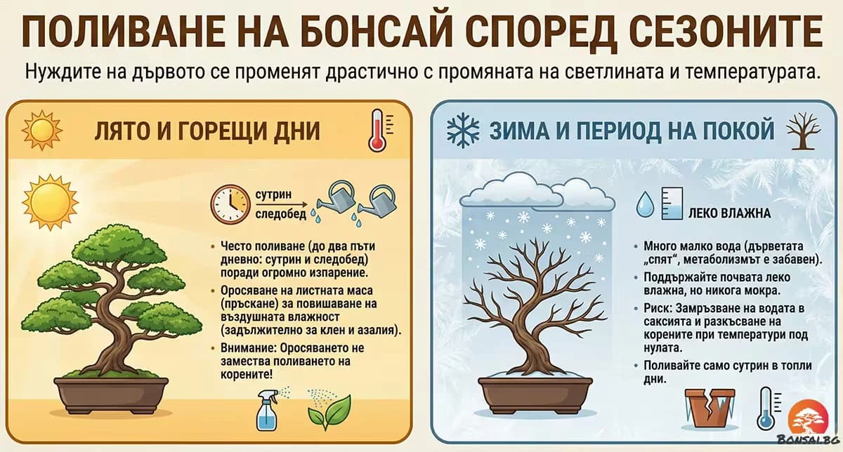 Как се полва бонсай според сезоните