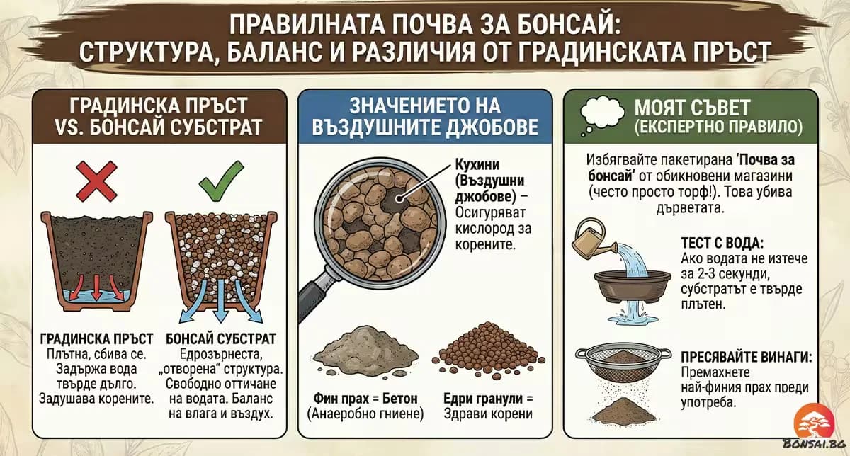 С какво е по-добра бонсай почвата от нормалната торфена смес